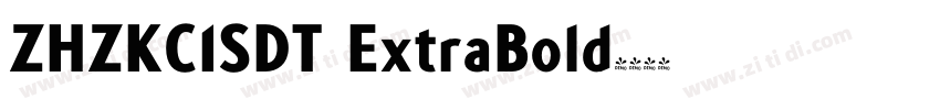 ZHZKC1SDT ExtraBold字体转换